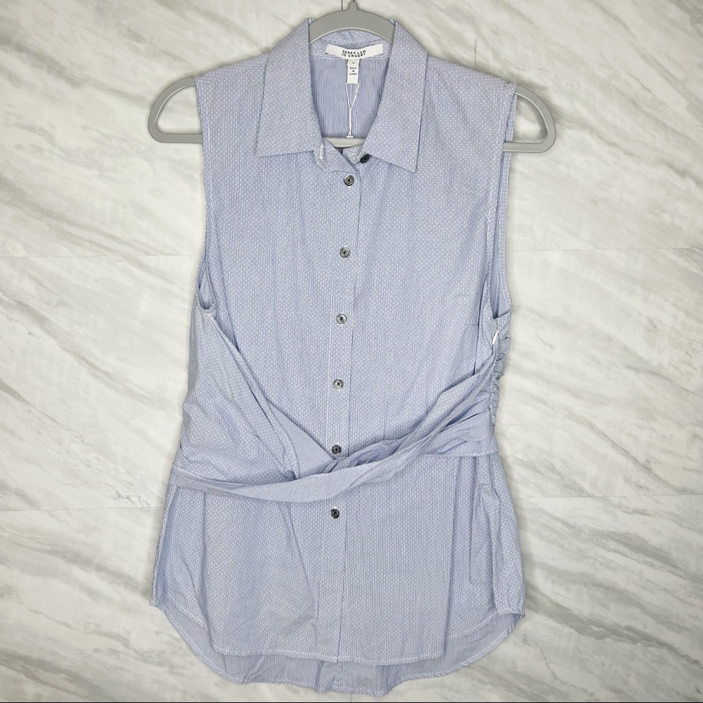 Derek Lam 10 Crosby Button Up Blue Blouse Size 10